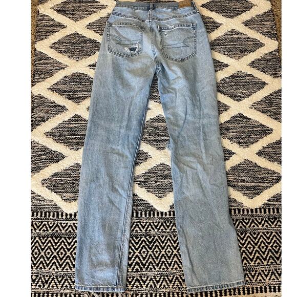 American Eagle Low Rise Baggy Distressed Jeans size 00 - Picture 7 of 8